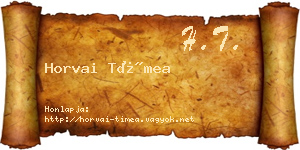 Horvai Tímea névjegykártya