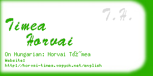 timea horvai business card